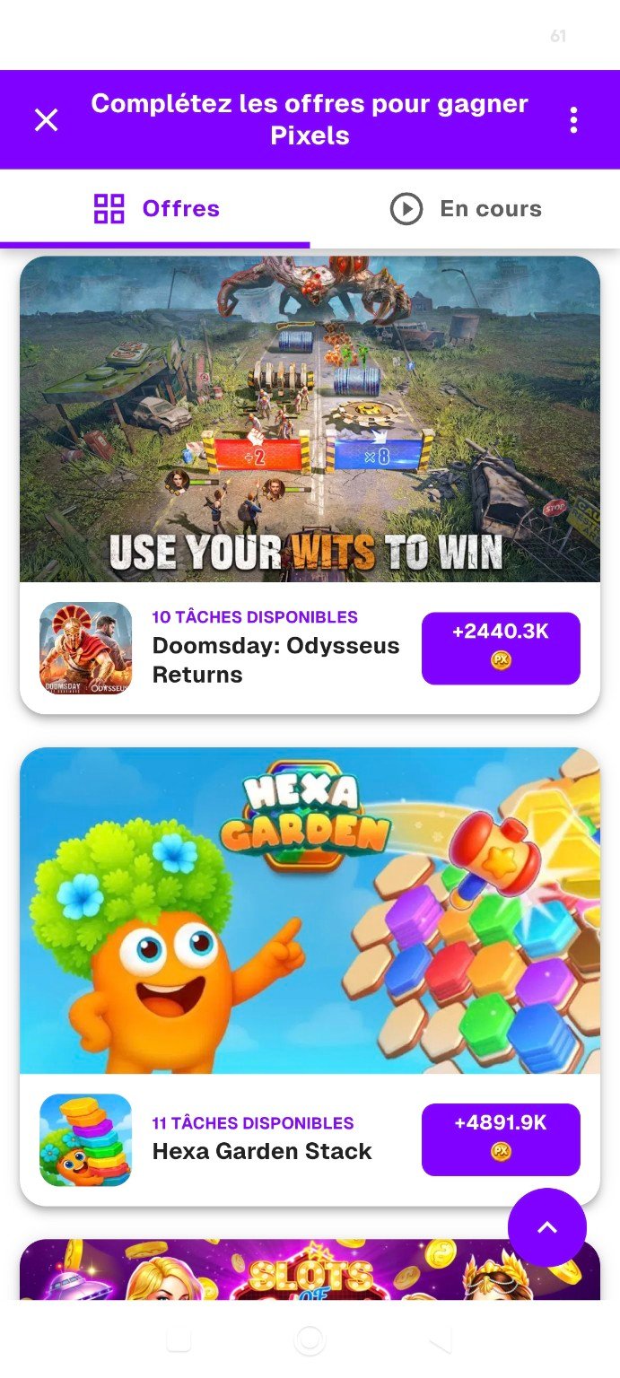 Offres de jeux PixelPrizes